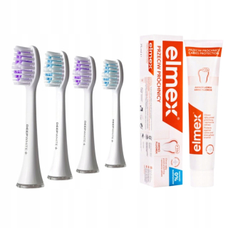 Náhradné hlavice zubnej kefky Seysso Carbon Basic White + Elmex